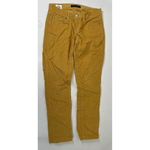 Levis Too Superlow 524 Jeans Corduroy‎ Stretch Womens Size 26x30 Yellow